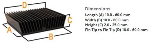 Mechanical Drawing - Advanced Thermal Solutions Slant Fin Value-Line Heat Sinks